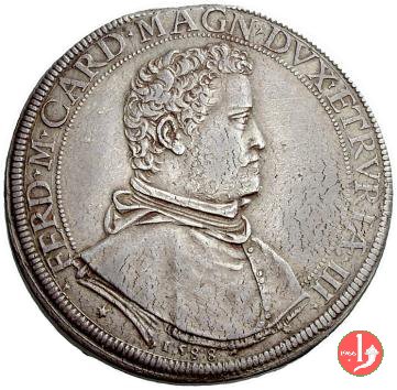 piastra d'argento busto cardinalizio I serie (cordoni del galero dritti) 1588 (Firenze)