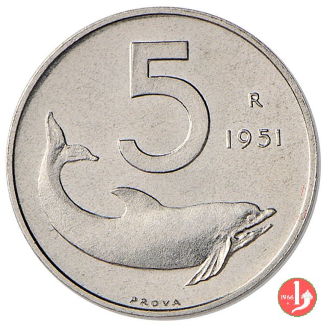 prova 5 lire 1951 1951 (Roma)