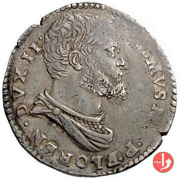 testone da 40 soldi o 3 barili III serie (viso barbuto) 1537 (Firenze)