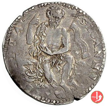 testone da 40 soldi o 3 barili III serie (viso barbuto) 1537 (Firenze)