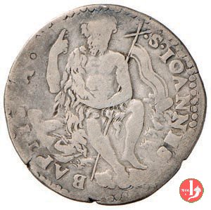 testone da 40 soldi o 3 barili III serie (viso barbuto) 1537 (Firenze)