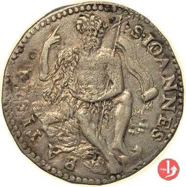 testone da 40 soldi o 3 barili III serie (viso barbuto) 1537 (Firenze)