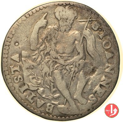 testone da 40 soldi o 3 barili III serie (viso barbuto) 1537 (Firenze)