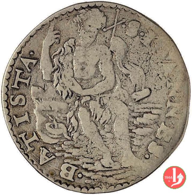 testone da 40 soldi o 3 barili IV serie (viso barbuto) 1537 (Firenze)