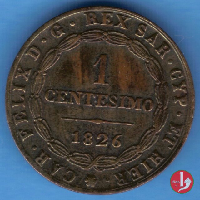 1 centesimo 1826 (Torino)