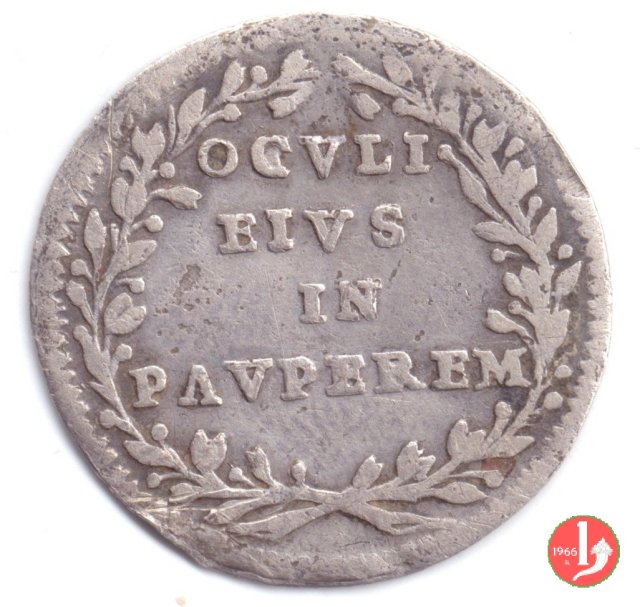 Grosso OCVLI EIVS IN PAVPEREM 1743 (Roma)