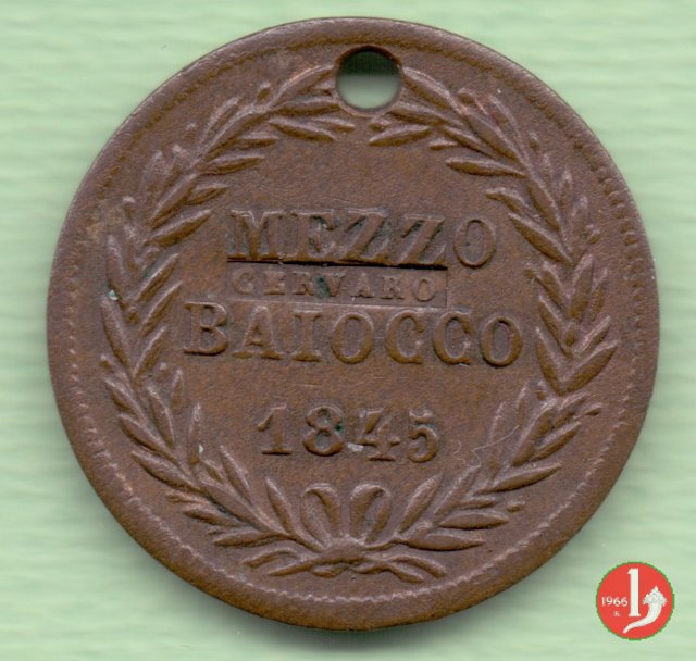 Mezzo Baiocco 1845 (Roma)