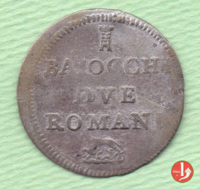 Muraiola da 2 Baiocchi 1758-1769 (Roma)