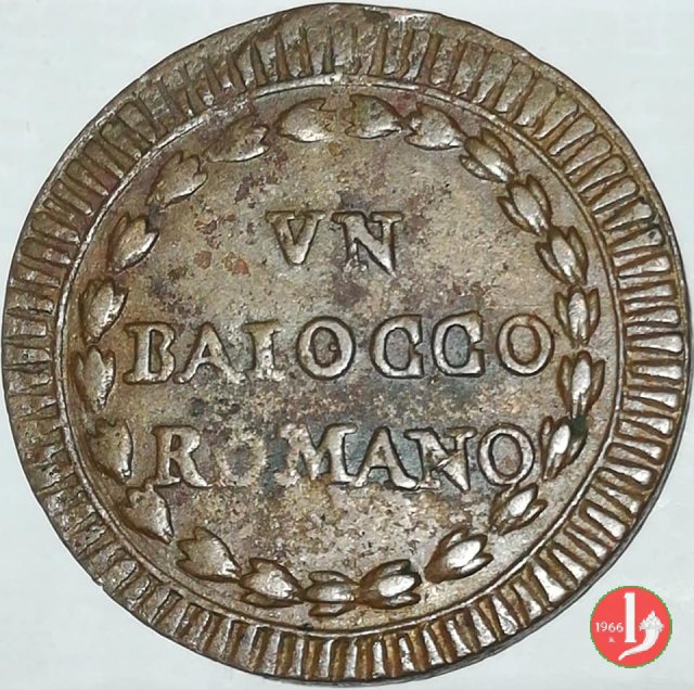 baiocco del 2° tipo (stemma a targa) 1797 (Roma)