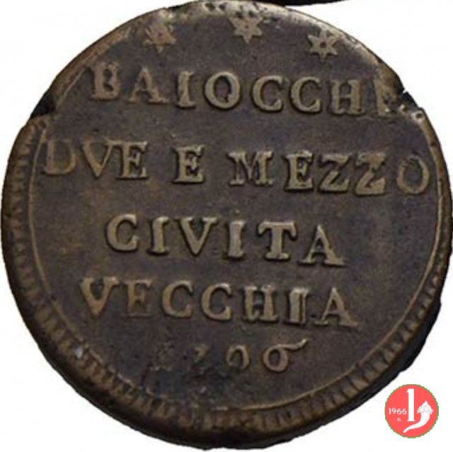 sampietrino da 2 1/2 baiocchi 1796 (Civitavecchia)