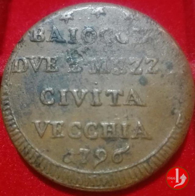 sampietrino da 2 1/2 baiocchi 1796 (Civitavecchia)