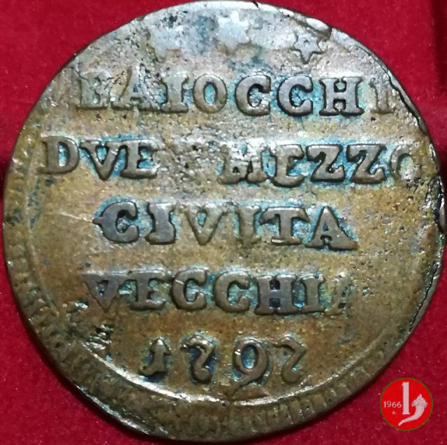 sampietrino da 2 1/2 baiocchi 1797 (Civitavecchia)