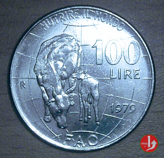 100 lire F.A.O. acciaio 1979 (Roma)