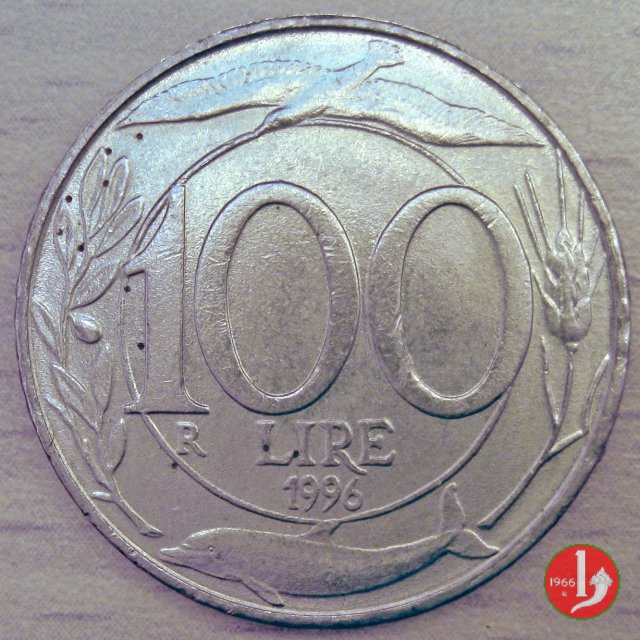 100 lire Italia turrita 1996 (Roma)