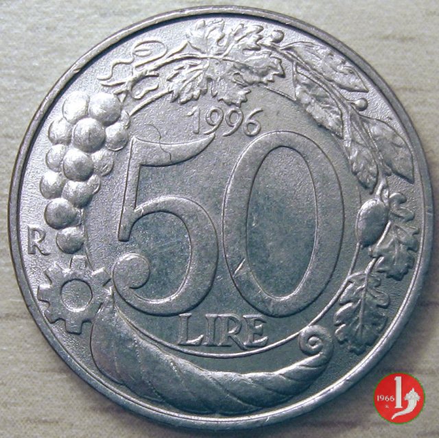 50 lire Italia turrita 1996 (Roma)