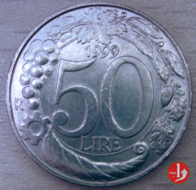 50 lire Italia turrita 1999 (Roma)