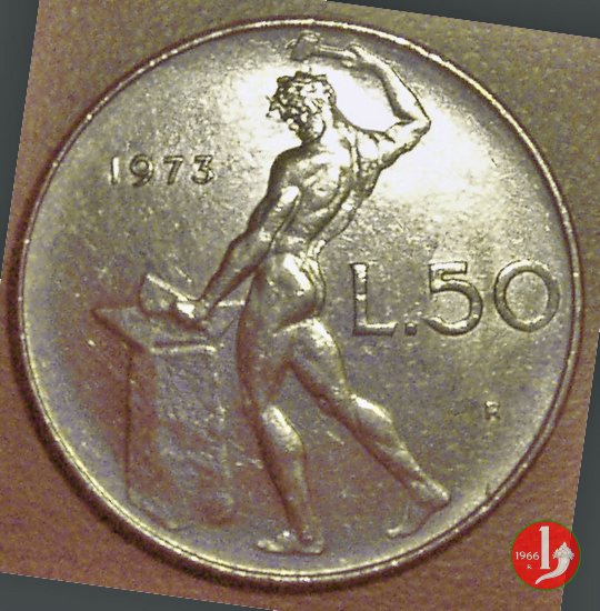 50 lire Vulcano 1973 (Roma)