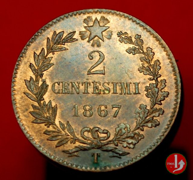 2 centesimi 1867 (Torino)