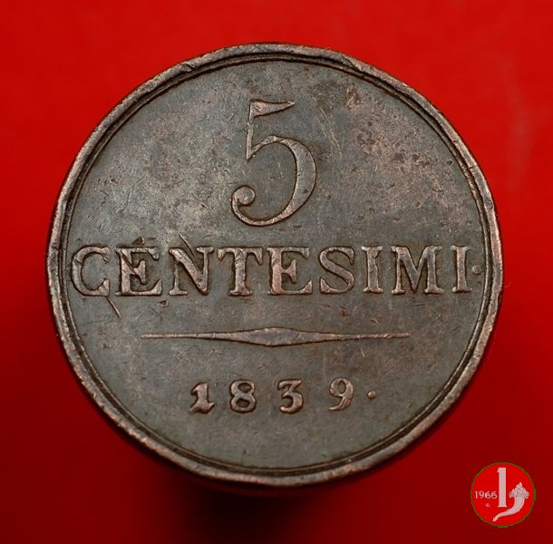 5 centesimi 1839 (Milano)