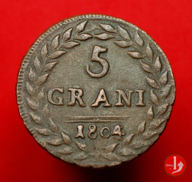 5 grani (1801-1804) 1804 (Palermo)