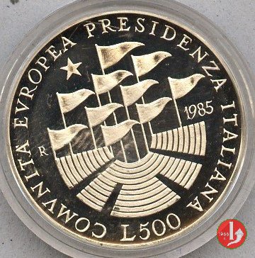 500 lire presidenza italiana CEE 1985 (Roma)