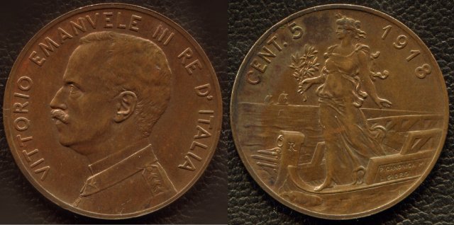 5 centesimi prora 1918 (Roma)