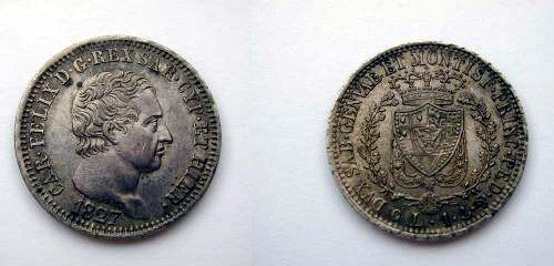 1 lira 1827 (Genova)