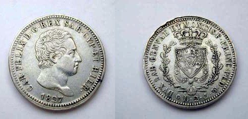 2 lire 1827 (Genova)