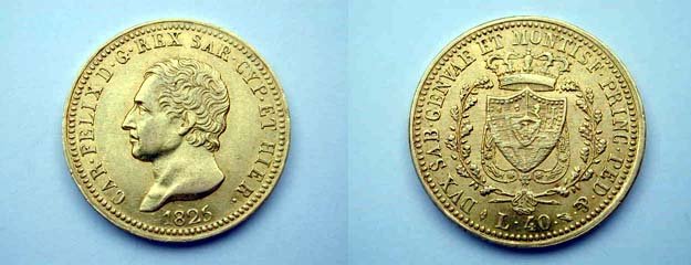 40 lire 1825 (Torino)