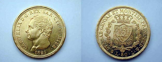 80 lire 1829 (Genova)