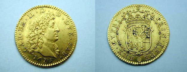 Doppia d'oro IV tipo 1675 (Torino)