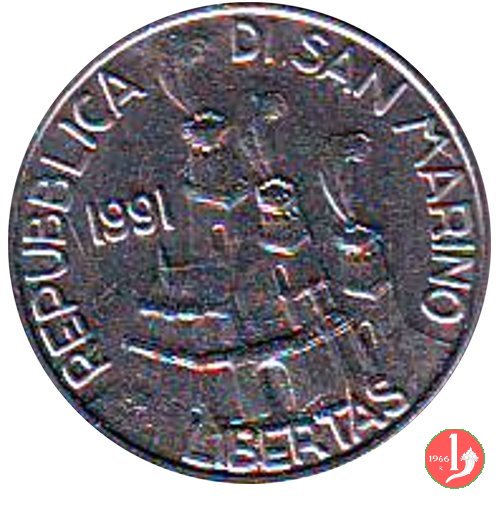 50 Lire modulo piccolo 1991 (Roma)