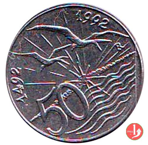 50 Lire modulo piccolo 1992 (Roma)