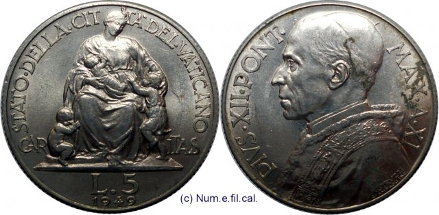 5 Lire III Tipo 1949 (Roma)