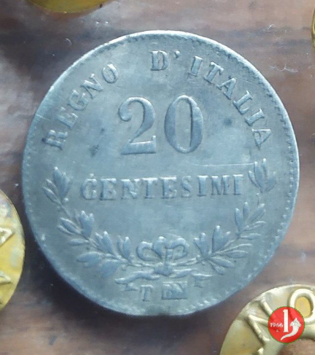 20 centesimi valore 1867 (Torino)