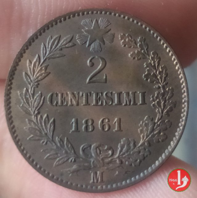 2 centesimi 1861 (Milano)