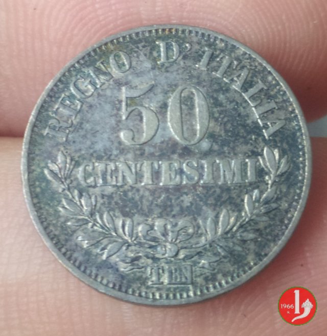 50 centesimi valore 1863 (Torino)