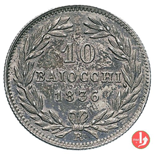 10 Baiocchi (Giulio o Paolo) 1836 (Roma)