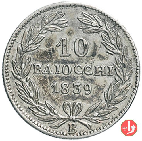 10 Baiocchi (Giulio o Paolo) 1839 (Bologna)