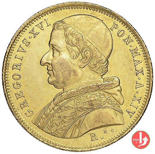 10 Scudi Romani 1844 (Roma)