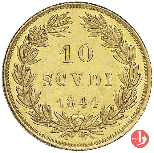 10 Scudi Romani 1844 (Roma)