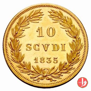 10 Scudi Romani 1835 (Roma)