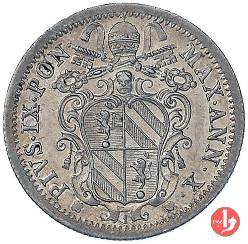 10 baiocchi (Giulio o Paolo) 1856 (Roma)