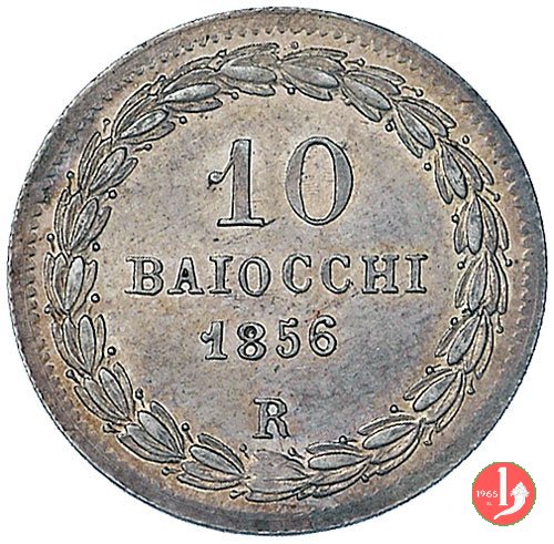 10 baiocchi (Giulio o Paolo) 1856 (Roma)