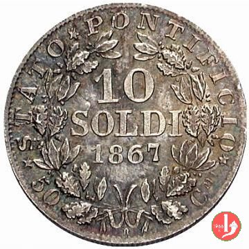 10 soldi - 50 centesimi 1867 (Roma)