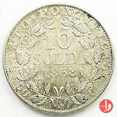 10 soldi - 50 centesimi 1868 (Roma)