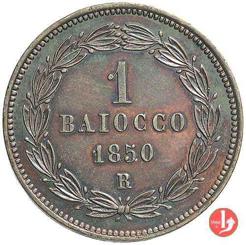 1 baiocco secondo periodo 1850 (Bologna)