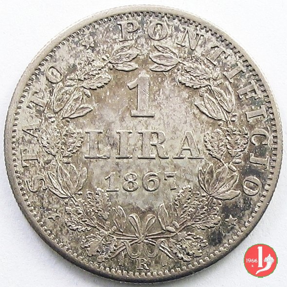 1 lira 1867 (Roma)