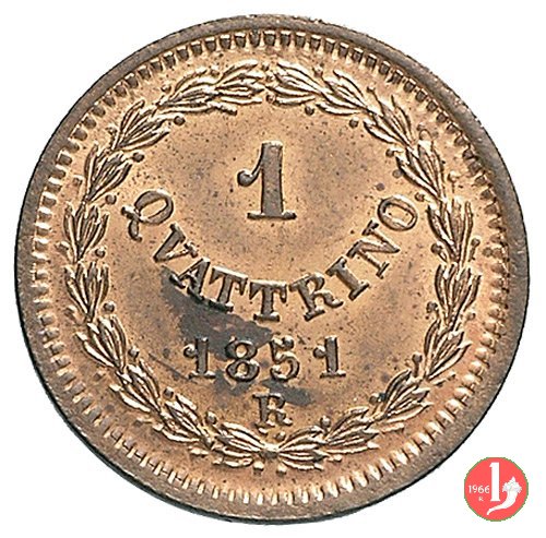 1 quattrino 1851 (Roma)