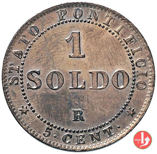 1 soldo o 5 centesimi 1867 (Roma)